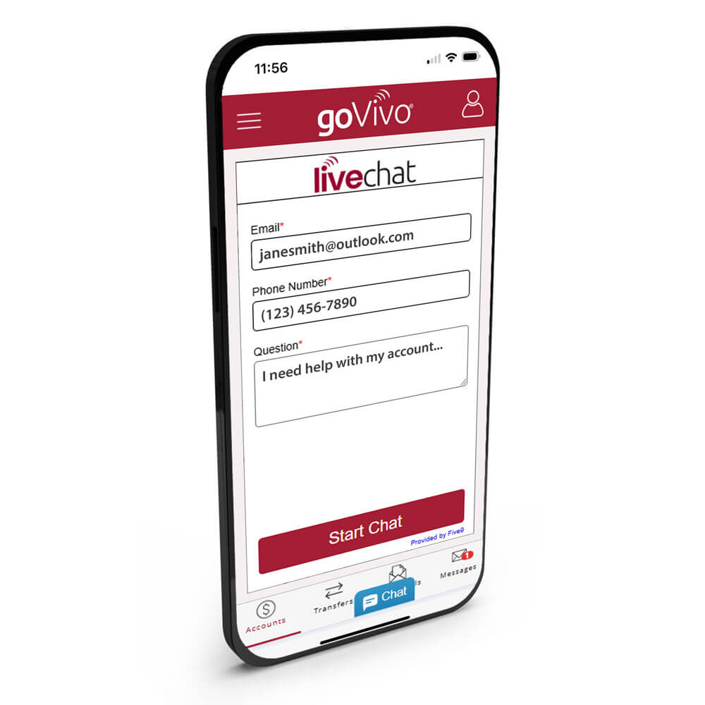 GoVivo Chat Mockup